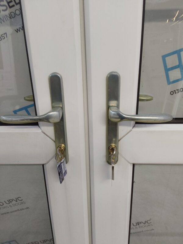 Used White Upvc French Doors 1775mm x 2055mm EA25 - Image 8