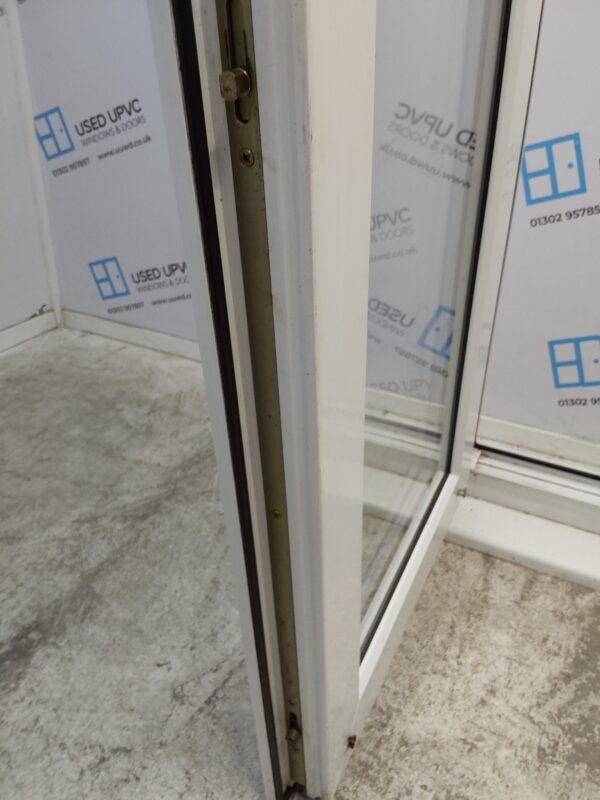 Used White Upvc French Doors 1190mm x 2050mm EA13 - Image 9