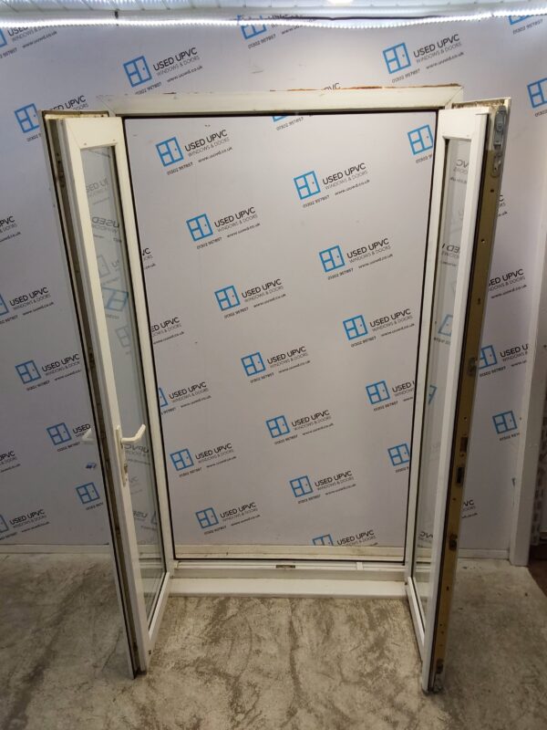 Used White Upvc French Doors 1190mm x 2050mm EA13 - Image 4