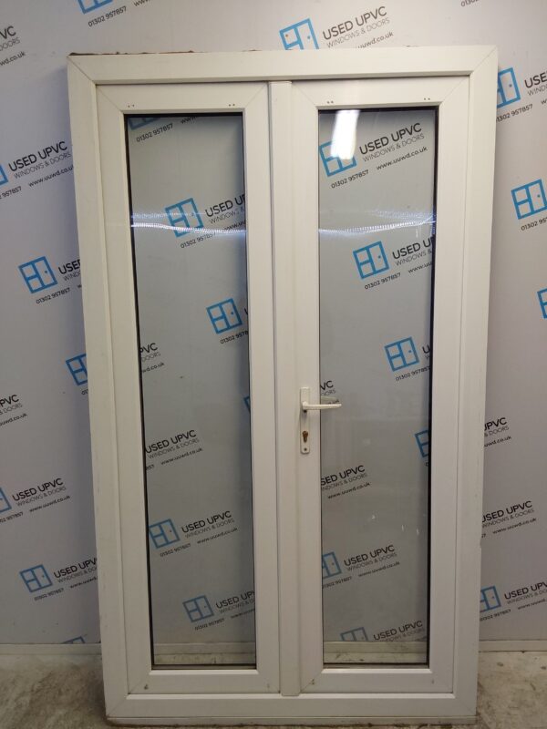 Used White Upvc French Doors 1190mm x 2050mm EA13 - Image 2