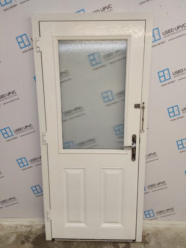 Used White Composite Back Door 920mm x 2000mm 0691 - Image 2