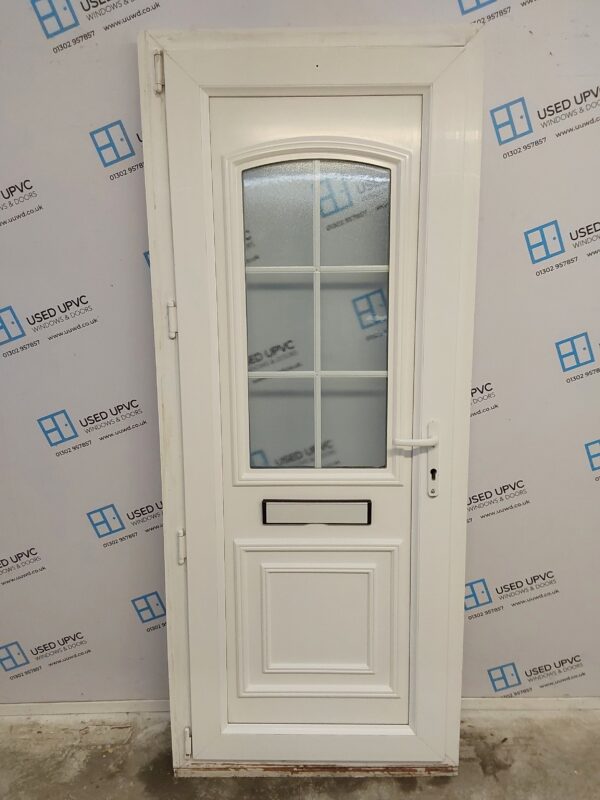 Used White Upvc Front Door 850mm x 2060mm (reduce to 830mm) 0779 - Image 2