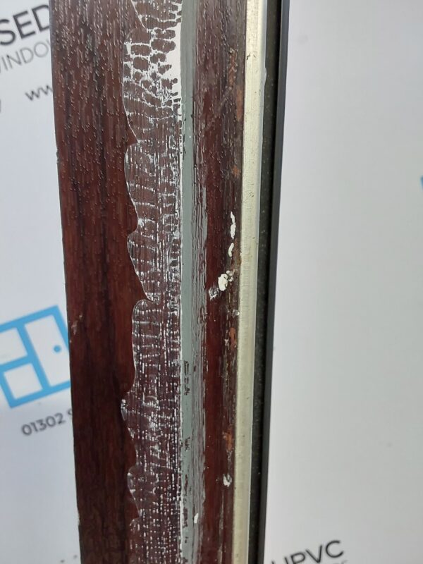 Used Rosewood Upvc Front Door And Toplight 860mm x 2345mm (reduce to 840mm) 0719 - Image 4