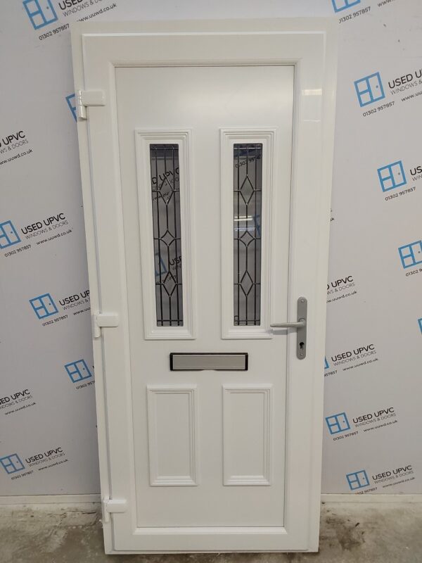 Used White Upvc Front Door 905mm x 2070mm 0444 - Image 2
