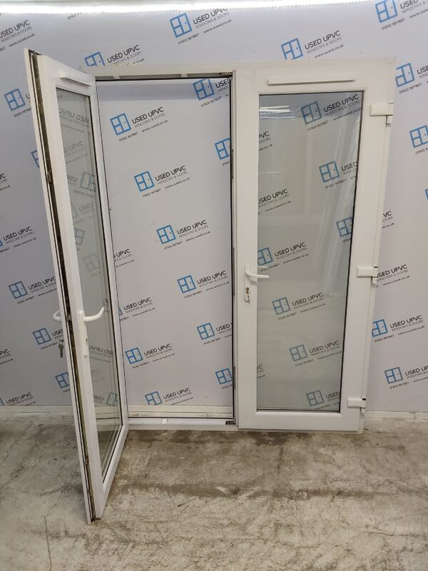 Used White Upvc French Doors 1500mm x 2055mm EA14 - Image 3
