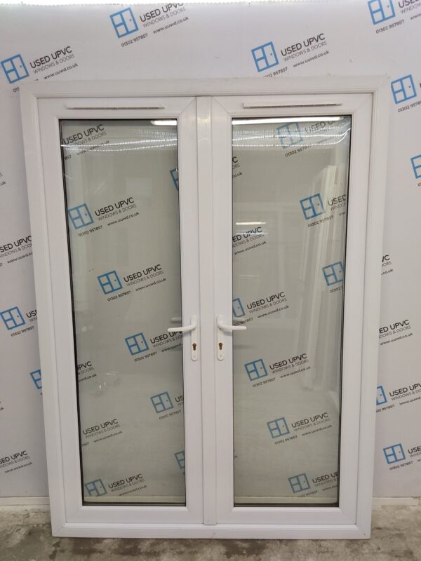 Used White Upvc French Doors 1500mm x 2055mm EA14 - Image 2