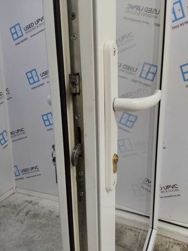 Used White Upvc French Doors 1880mm x 2080mm EA27 - Image 8