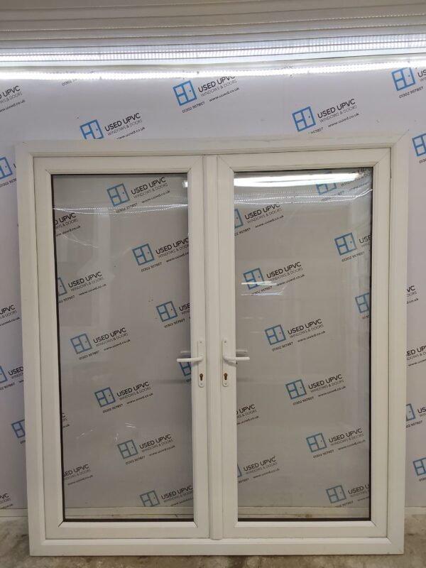 Used White Upvc French Doors 1880mm x 2080mm EA27 - Image 2