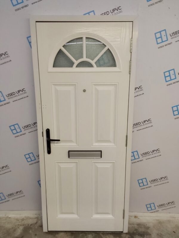 Used Black Composite Front Door 840mm x 1990mm 0526 - Image 2