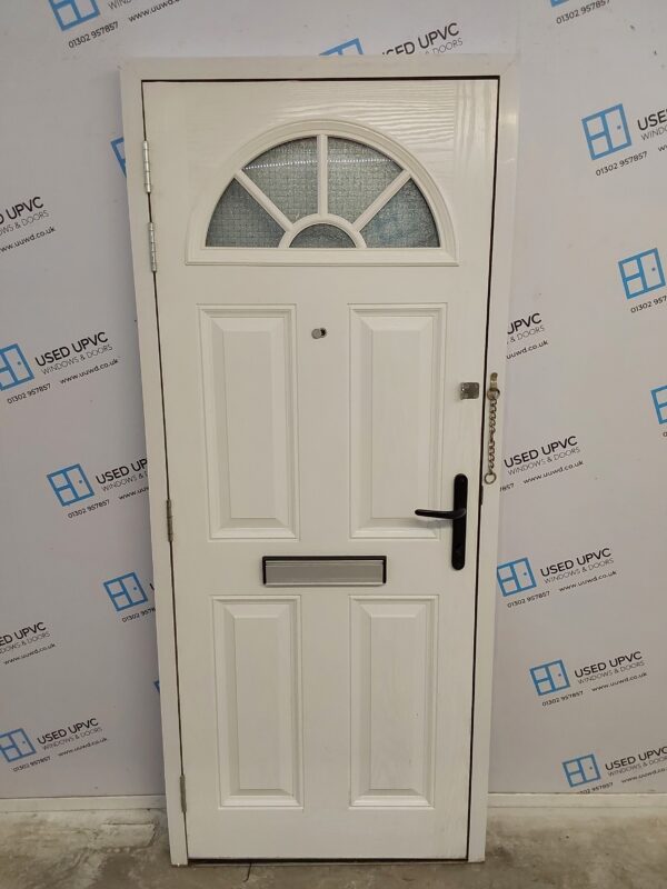 Used Black Composite Front Door 840mm x 1990mm 0512 - Image 2