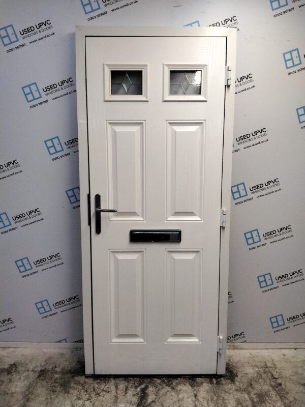 Used Dark Blue Composite Front Door 885mm x 2090mm 0318 - Image 2