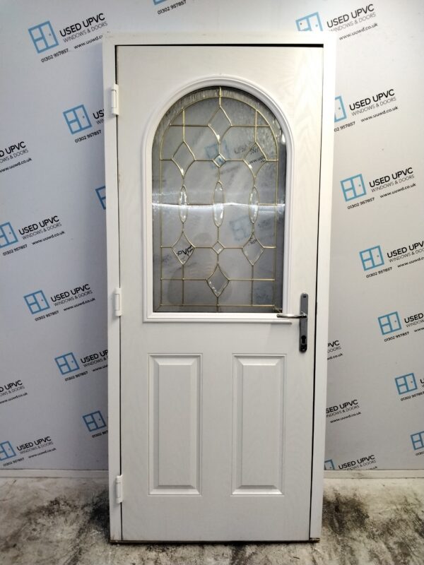 Used Oak Composite Door 890mm x 2065mm 0431 - Image 2