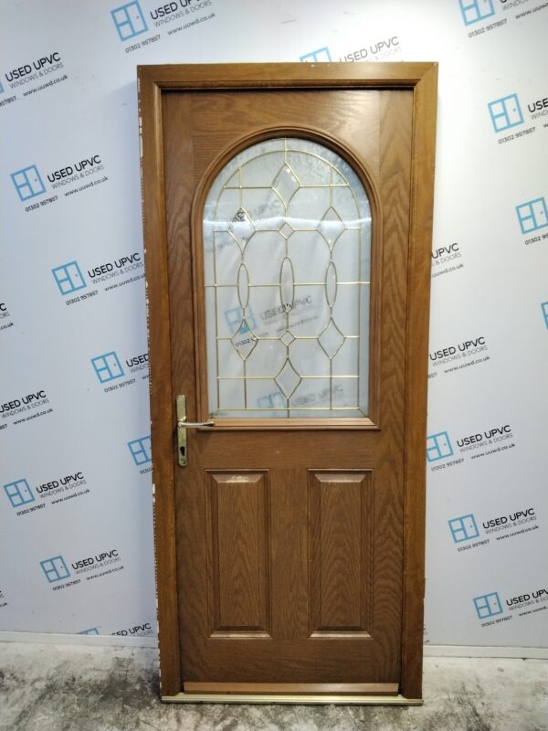Used Oak Composite Door 890mm x 2065mm 0431