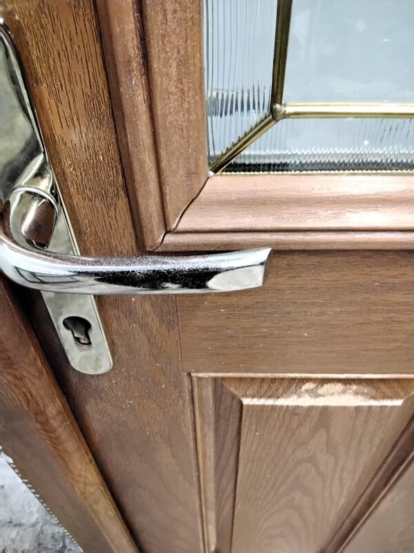 Used Oak Composite Door 890mm x 2065mm 0431 - Image 8