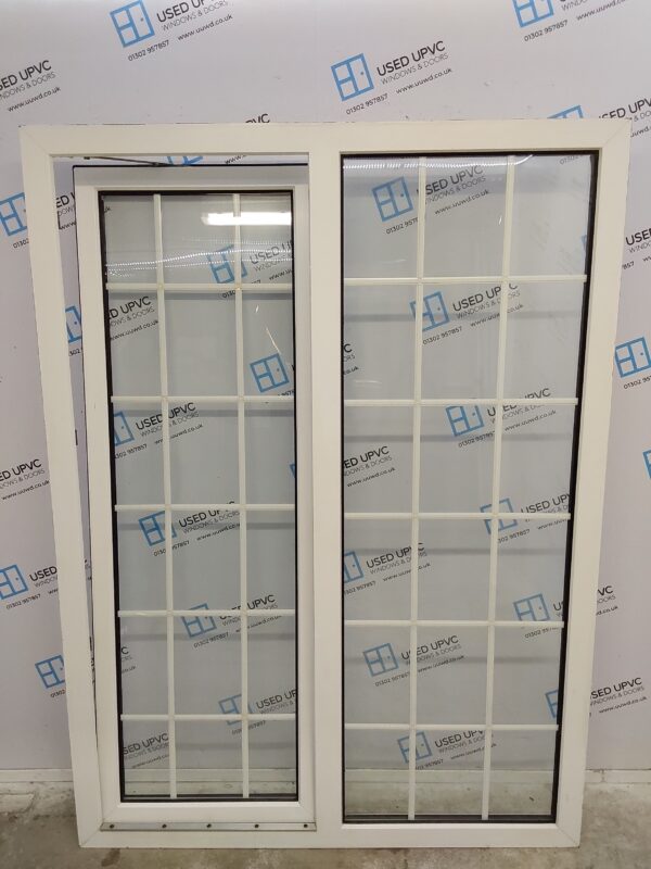 Used White Upvc Full Glass Door And Side Panel 1465mm x 1990mm DS027 - Image 5