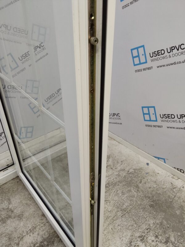 Used White Upvc Full Glass Door And Side Panel 1465mm x 1990mm DS027 - Image 7