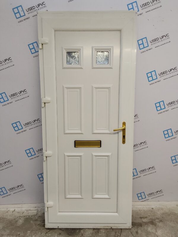 Used White Upvc Front Door 890mm x 2110mm (reduce to 2090mm) 0040 - Image 2