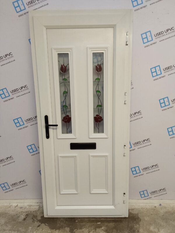 Used White Upvc Front Door 910mm x 2065mm (reduce to 890mm) 0011 - Image 2