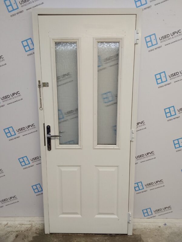 Used White Composite Door 875mm x 2075mm 0078 - Image 2