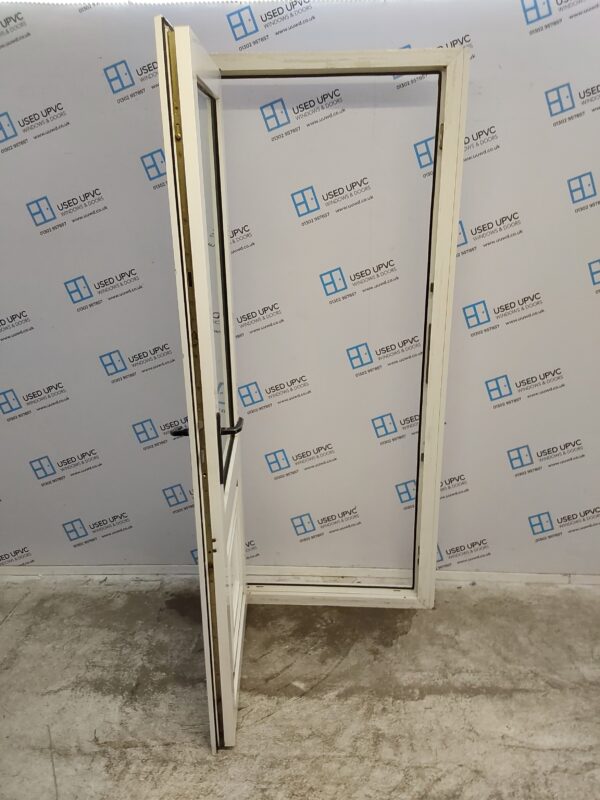 Used White Upvc Back Door 905mm x 2125mm (reduce to 865mm) 0043 - Image 3