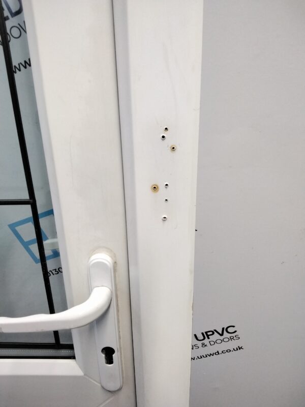 Used White Upvc Front Door 900mm x 2080mm (Reduce To 885mm x 2080mm) 0216 - Image 6