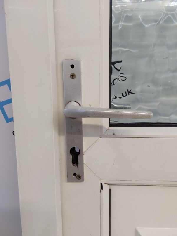 Used White Upvc Door And Side Panel 1225mm x 2070mm DS0028 - Image 4