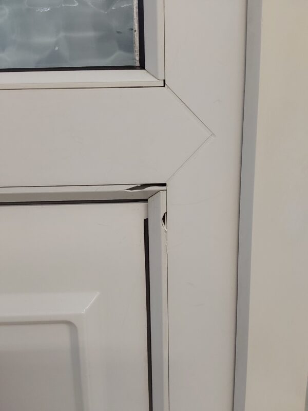 Used White Upvc Door And Side Panel 1225mm x 2070mm DS0028 - Image 5