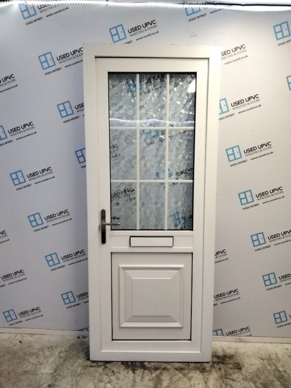 Used White Upvc Front Door 860mm x 2130mm 0241