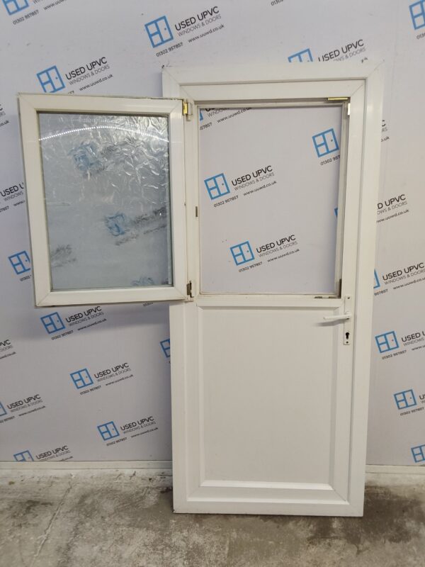 Used White Upvc Stable Back Door (outwards opening) 885mm x 1985mm 0150 - Image 5