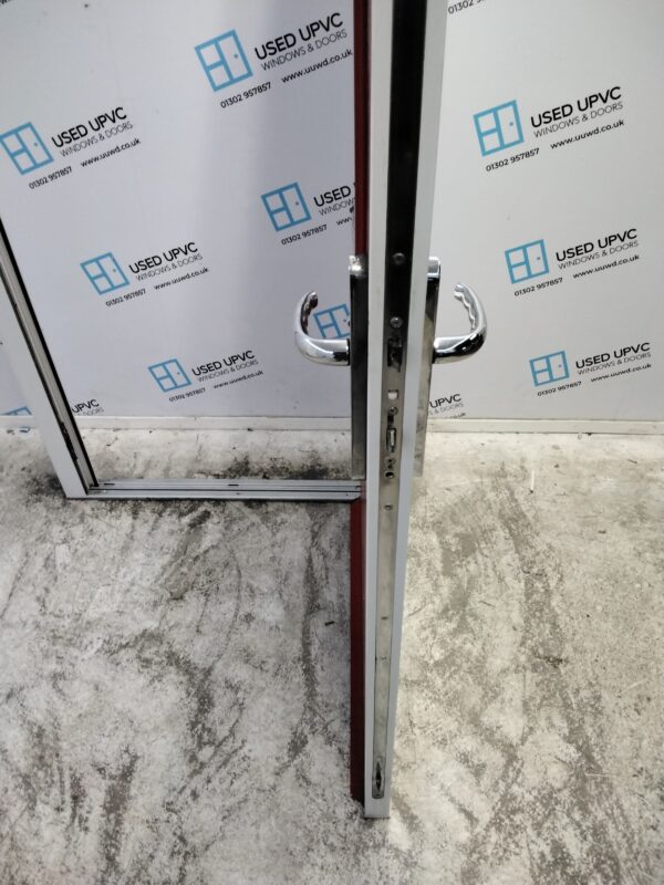 Used Red Composite Front Door 890mm x 2070mm (Reduce To 890mm x 2055mm) 0281 - Image 5