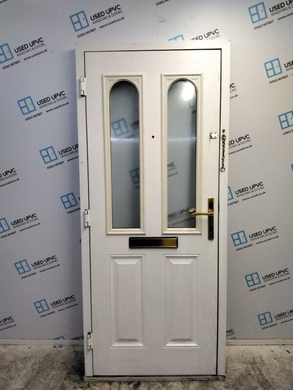 Used White Composite Front Door 900mm x 2100mm 0290 - Image 2