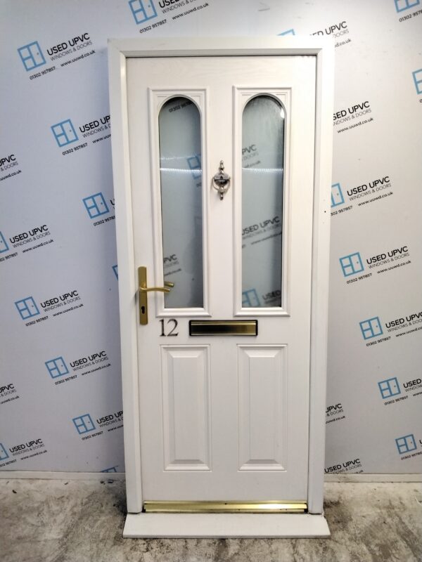 Used White Composite Front Door 900mm x 2100mm 0290