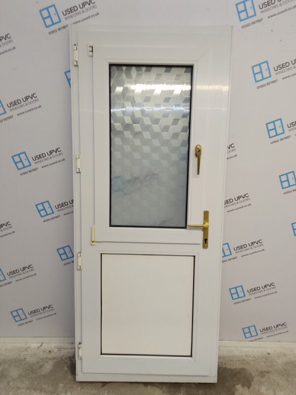 Used White Upvc Back Stable Door 865mm x 2060mm (reduce to 845mm) 0131 - Image 2