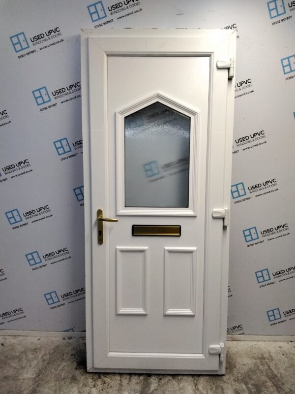 Used White Upvc Front Door 895mm x 2120mm 0353 - Image 2