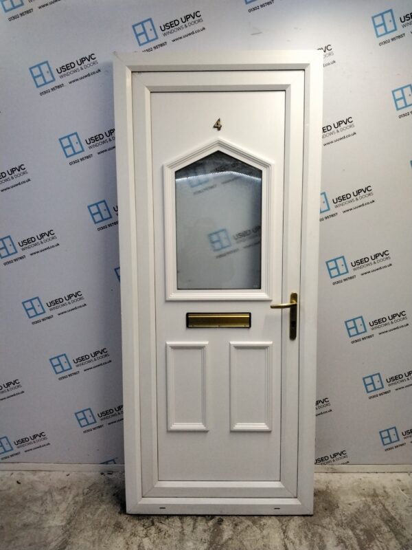 Used White Upvc Front Door 895mm x 2120mm 0353