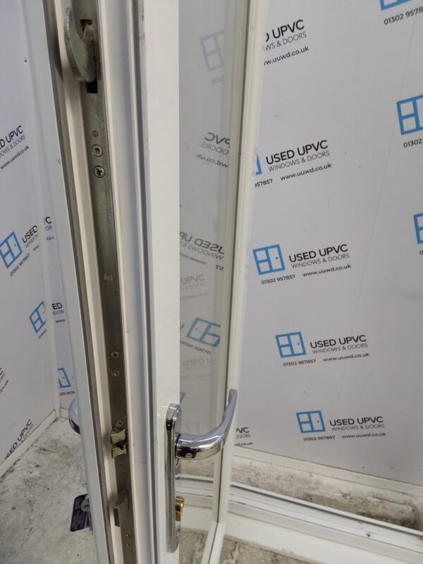 Used White Upvc French Doors 1515mm x 2180mm EA27 - Image 6
