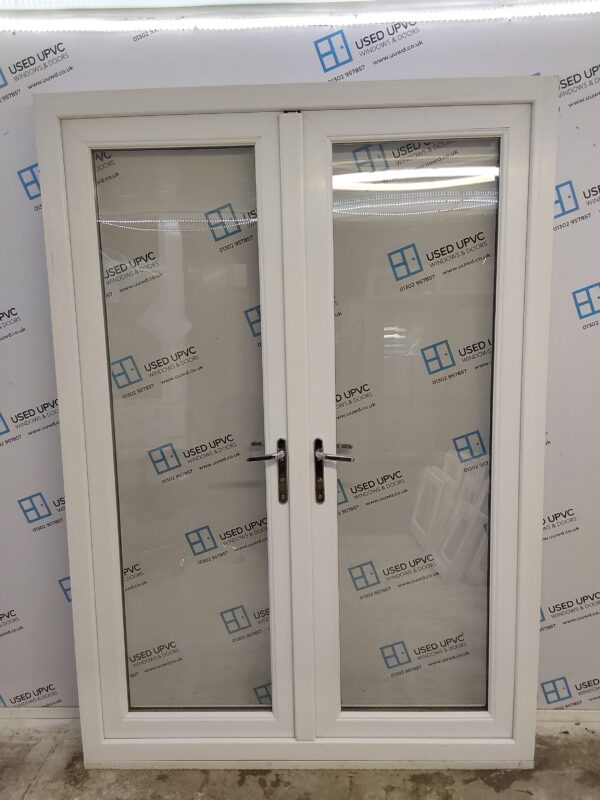 Used White Upvc French Doors 1515mm x 2180mm EA27 - Image 2