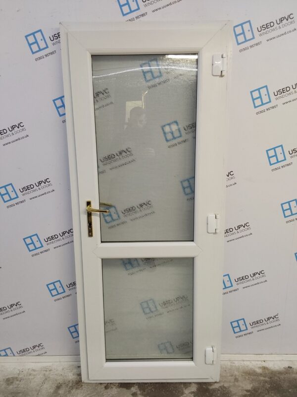 Used White Upvc Back Door 845mm x 2020mm (reduce to 825mm) 0708 - Image 2