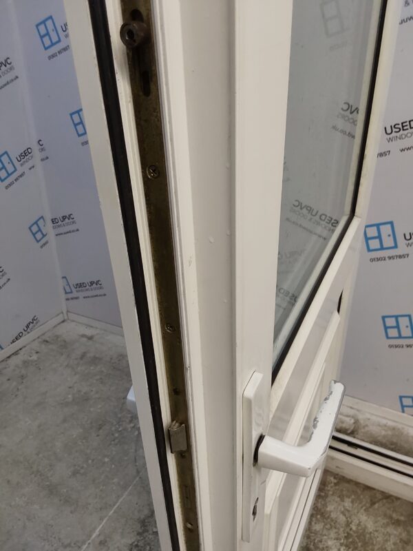 Used White Upvc Back Door 845mm x 2110mm 0599 - Image 5