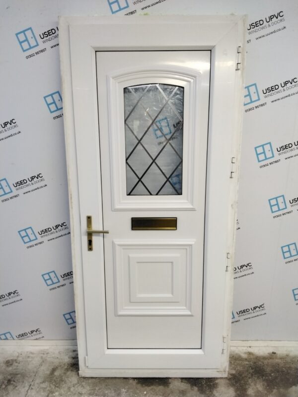 Used White Upvc Front Door 920mm x 2040mm (reduce to 890mm) 0586 - Image 2