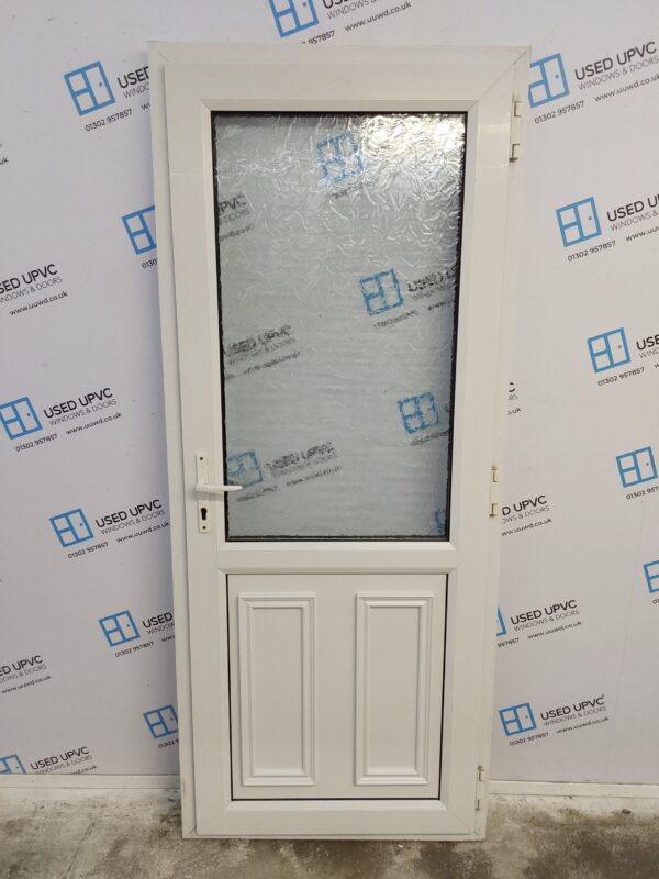 Used White Upvc Back Door 845mm x 2035mm 0579 - Image 2