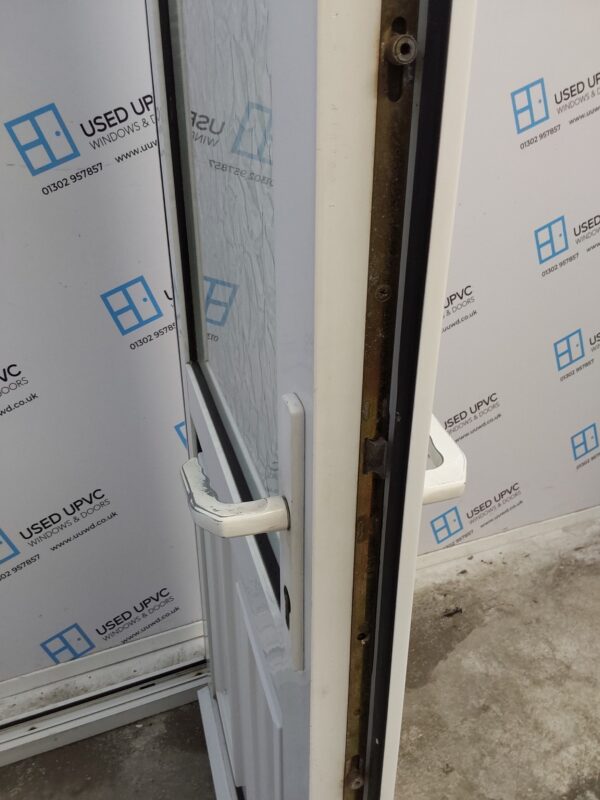 Used White Upvc Back Door 845mm x 2035mm 0579 - Image 5