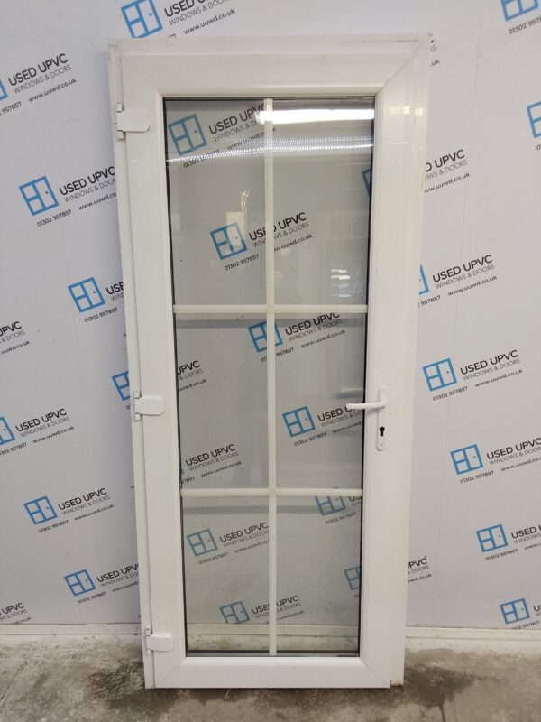 Used White Upvc Full Glass Back Door 890mm x 2055mm 0092 - Image 2