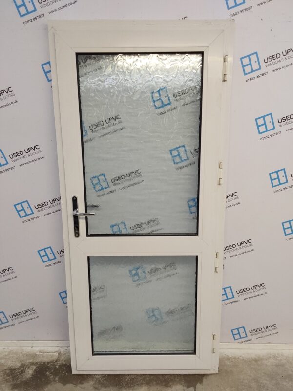 Used White Upvc Back Door 925mm x 2040mm 0058 - Image 2