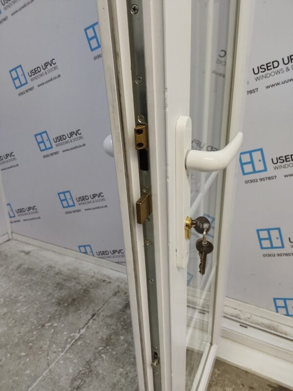 Used White Upvc French Doors 1190mm x 2050mm EA15 - Image 6