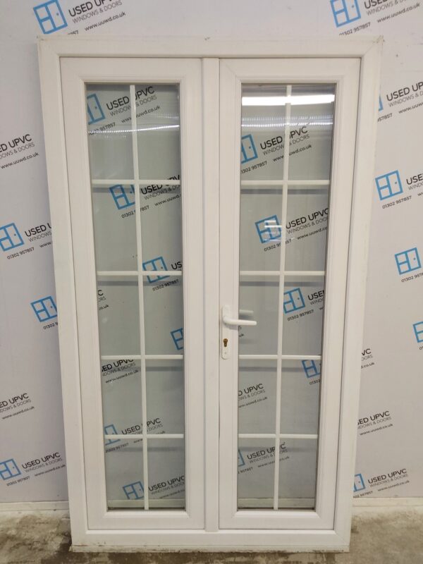 Used White Upvc French Doors 1190mm x 2050mm EA15 - Image 2