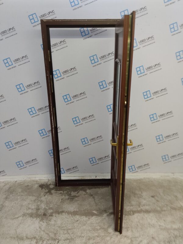 Used Woodgrain Upvc Back Door 840mm x 2055mm 0166 - Image 3
