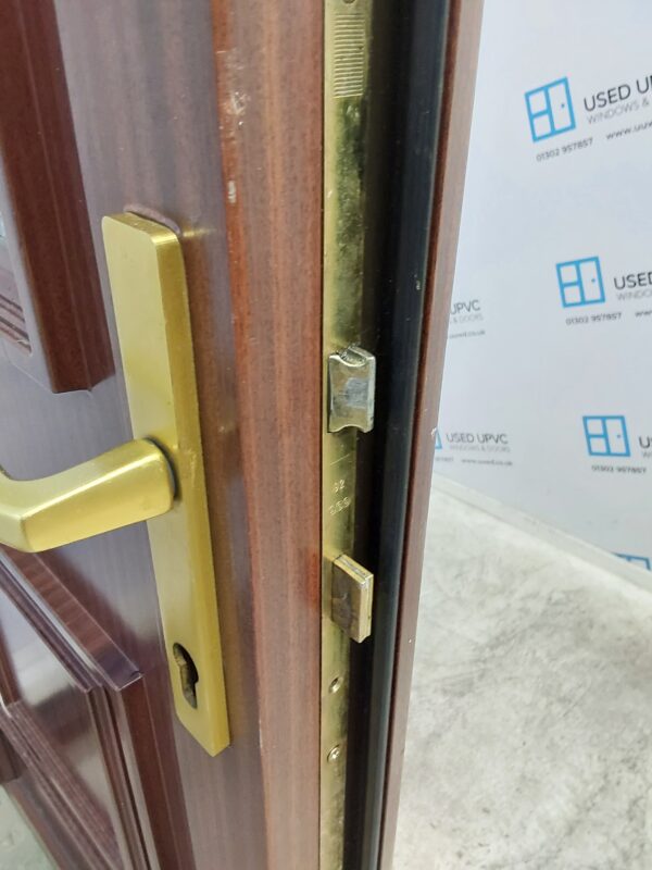 Used Woodgrain Upvc Back Door 840mm x 2055mm 0166 - Image 7