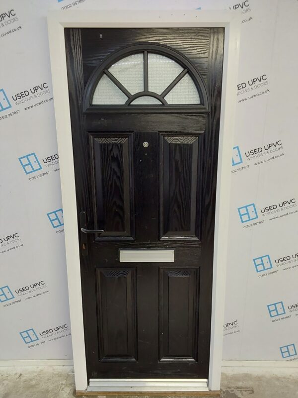 Used Black Composite Front Door 840mm x 2015mm 0144