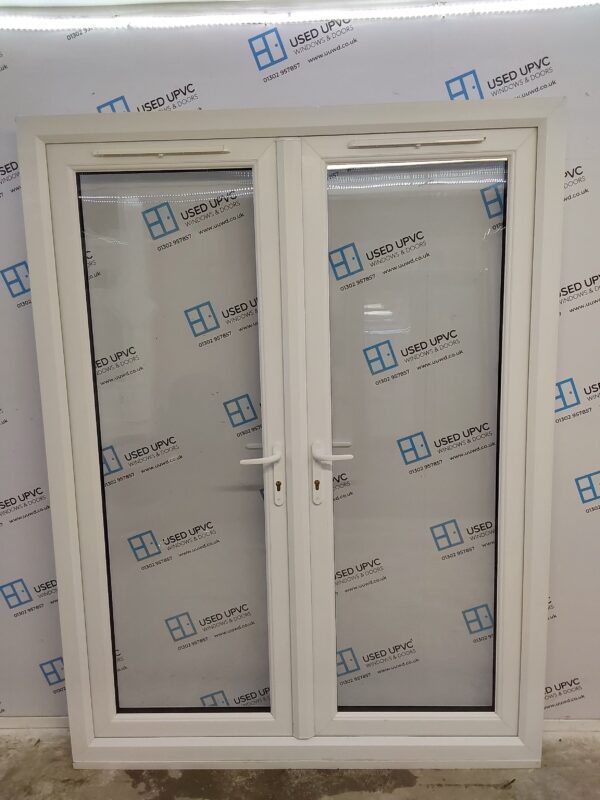 Used White Upvc French Doors 1570mm x 2100mm EA31 - Image 2